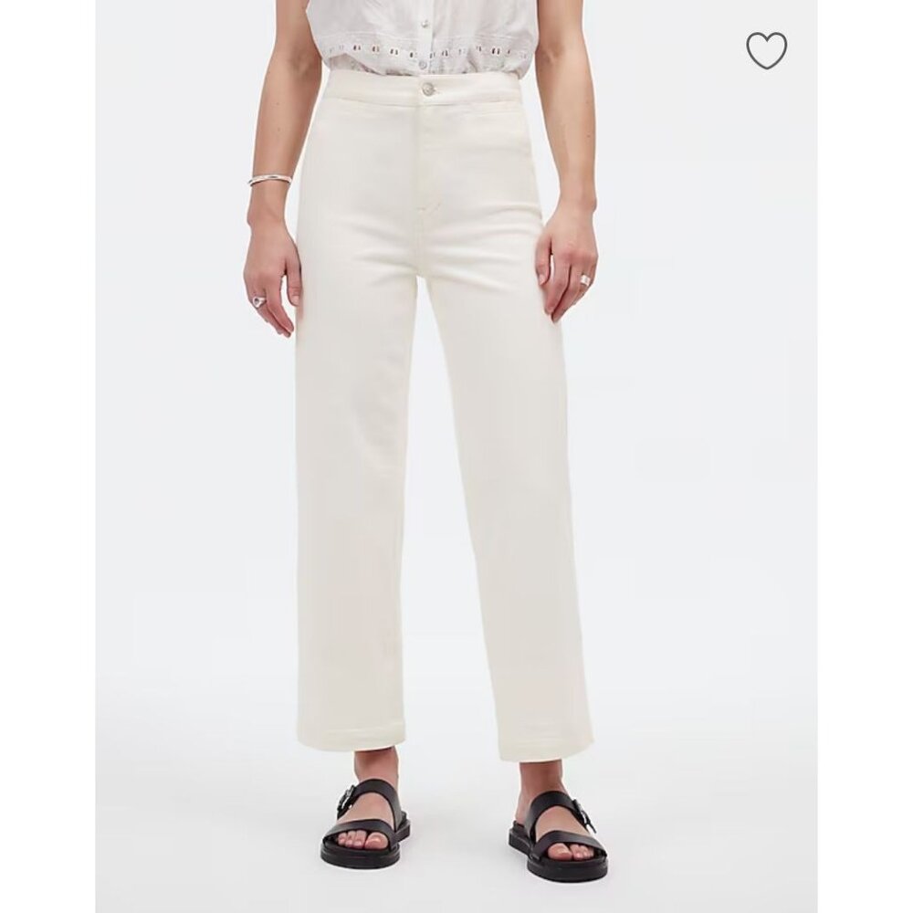 Madewell The Petite Emmett Wide-Leg Crop Jean: Welt Pocket Women's Size 27P NWT!
